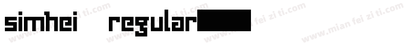 simhei regular字体转换